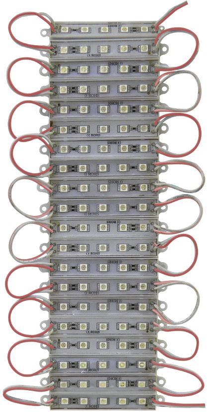 TIRA DE LED TIPO CHIP 20PZ 5LED C/U ROJO