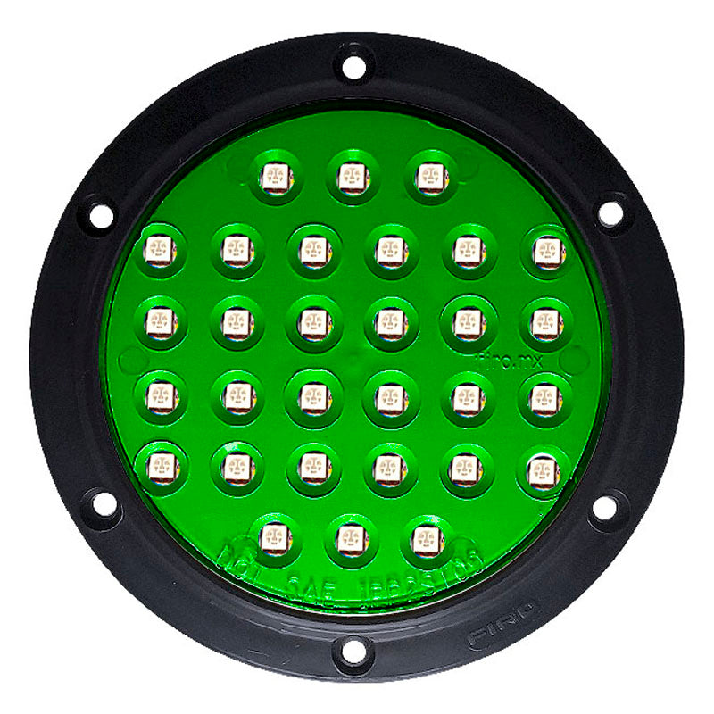 LUZ PLANA 4" VERDE 30LED 12V REDONDO  - Iluminación - - Firo Central