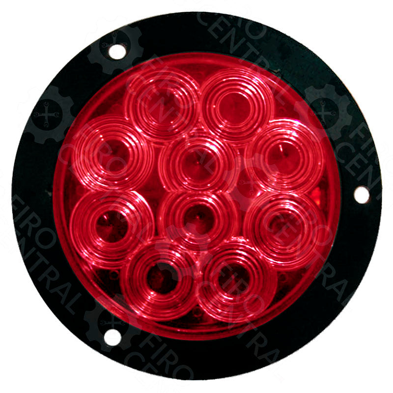 PLAFON 4" 12V/24V 10 LED ROJO C/CANDADO P/EMPOTRAR REDONDO  - Iluminación - - Firo Central