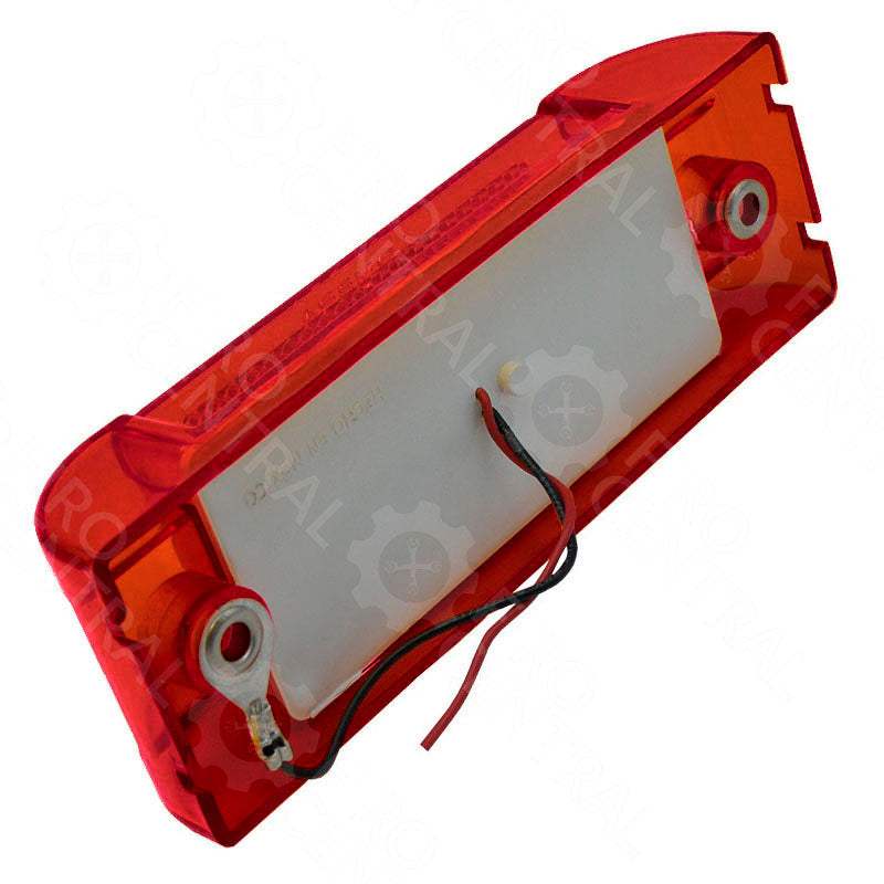 PLAFON SELLADO RECTANGULAR 4 LEDS ROJO C/OPTICOS 12V  - Iluminación - - Firo Central